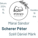 Füves beszélgetések- Márai Sándor Füveskönyvére épülve- októberi vendég: Scherer Péter